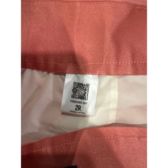 Express Super High Rise Flare Trouser Pink Women's Size 2R - Picture 7 of 11